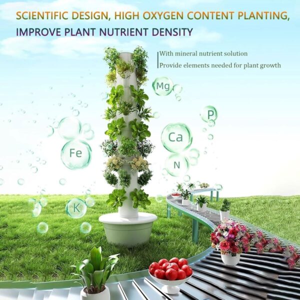 This is an image for a 20 hole Hydropics Grow Tower