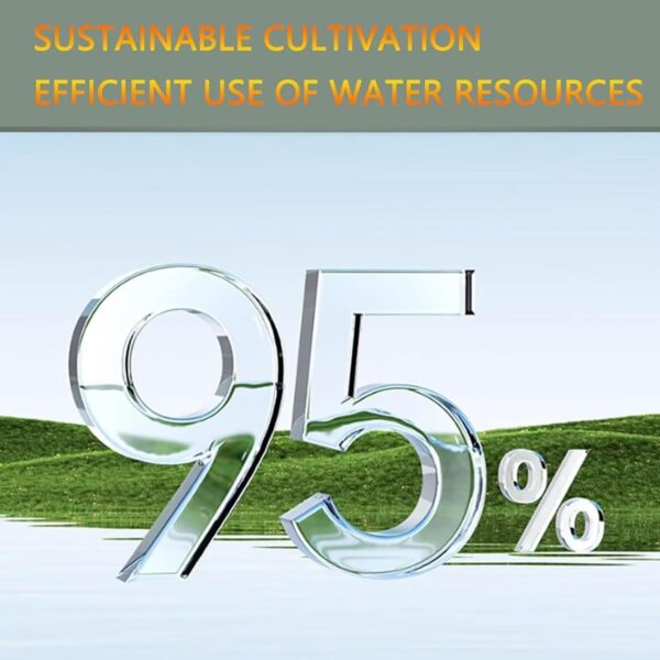 95% indicator related to sustainable water usage in the process of hydroponic farming :P