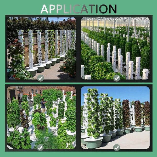 4 way image of various hydroponic growing systems